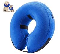 Inflatable Dog Cone Collar & Soft Recovery Collar - 1 Pack 23x21x6cm | Soft inflatable cone, clear vision, L size for medium-large dogs, lightweight, breathable, easy to store.