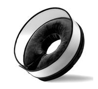 Inflatable Dog Cone, Soft Dog Cone Collar After Surgery for Alternative with Enhanced Anti-Licking Guard Shield Adjustable Detachable, Elizabethan Collar (XL, Black)