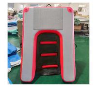 Inflatable Dog Pool Float, Water Climbing Ladder, Foldable & Portable Boat Ramp for Dogs up to 60kg with Pump & Traction Rope