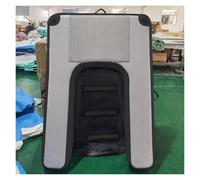 Inflatable Dog Pool Float, Water Climbing Ladder, Foldable & Portable Boat Ramp for Dogs up to 60kg with Pump & Traction Rope