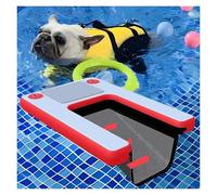 Inflatable Dog Stairs, Portable Floating Steps with Anti-Slip PVC and Underwater Weight Net for Pool, Dock, Boat Access