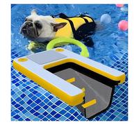 Inflatable Dog Stairs, Portable Floating Steps with Anti-Slip PVC and Underwater Weight Net for Pool, Dock, Boat Access