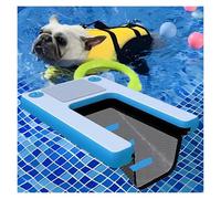 Inflatable Dog Stairs, Portable Floating Steps with Anti-Slip PVC and Underwater Weight Net for Pool, Dock, Boat Access