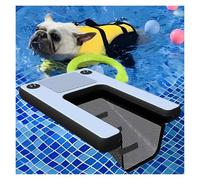 Inflatable Dog Stairs, Portable Floating Steps with Anti-Slip PVC and Underwater Weight Net for Pool, Dock, Boat Access