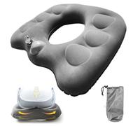 Inflatable Donut Hemorrhoid Seat Cushion - 1 Pack Inflatable Cushions To Sit On, Ring Seat Cushions for Hemorrhoids, Wheelchair, Pressure Relief, Bed Sores, Pregnancy & After Surgery Sitting(Grey)