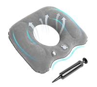 Inflatable Donut Pillow Seat Cushions, Hemorrhoid Cushion, Inflatable Cushions to Sit On, Ring Donut Cushion for Coccyx Pain Bed Sores Office Workers Drivers Pregnancy Travel Sitting,with Pump(Grey)