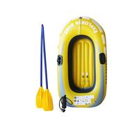 Inflatable - Double PVC Kayak Design, Inflatable Kayak Tour By The Lake | Portable Boat Building, Outdoor Setup, Summer Walk, B