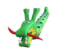 Inflatable Dragon Boat for Team Building Games, PVC, for Adults at Workplace, School, Backyard or Outdoor Events - Includes Air Pump for Easy Setup
