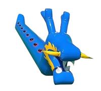 Inflatable Dragon Boat for Team Building Games, PVC, for Adults at Workplace, School, Backyard or Outdoor Events - Includes Air Pump for Easy Setup