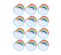 Inflatable Drink Coasters Colorful Cloud Shaped Cup Holders Floating Beverage Stands for Pool Beach Parties Summer Fun PVC Material 12Pcs Set