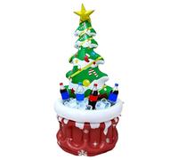 Inflatable Drink Cooler, Christmas Tree Shaped Ice Bucket Decoration, Festive Beverage Storage For Beer Wine Soda, Outdoor Inflatable Champagne Cooler For Home Garden Lawn BBQ Bar Restaurant Holiday P