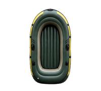 Inflatable Fishing Boat Portable Dinghy Raft Kayak With Ribbed Floor And Raised Side Tubes Stable PVC Construction Handles Lightweight Design suitable, Two-person Boat - Boat Only