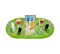 Inflatable Float Cooler, Pool Drink Holder, Party Service with Eight Holder, Floating Bar with Large, Pool Accessory, Outdoor Entertainment for Beach