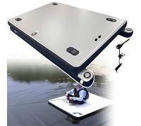 Inflatable Float Platform for Outdoor Use - Portable Modular Floating Pier for Fishing in the Lake, Large, Stable Inflatable Jetty Float for Adults, 3M + Thrusters