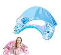 Inflatable Floating Bed, Swimming Parasol, Multipurpose, Pool Lounger Floating Toy, Perfect for Waterbed, Summer, Ocean, Lake, Party, Water Leisure Enthusiasts, Outdoor Equipment, Parasol, Backrest