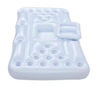 Inflatable Floating Beer Pong Table for Pool with 28 Cup Holes, PVC Material 70.9 x 31.5 Inch Inflatable Lounge Float for Summer Pool Party Games