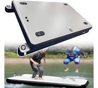 Inflatable Floating Dock Air Dock Platform, 2m/2.5m Inflatable Lake Float for Adults, Multi-person Swim Platform, Non-slip Dec, Multi-dock Connection, Floating Dock/Raft for Pool, Beach 2M-Nomotor