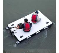 Inflatable Floating Dock Air Dock Platform, 2m/2.5m Inflatable Lake Float for Adults, Multi-person Swim Platform, Non-slip Dec, Multi-dock Connection, Floating Dock/Raft for Pool, Beach 2.5M-12Vmotor