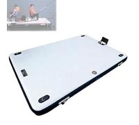Inflatable Floating Dock, Fishing Floating Pontoon with Trolling Motor Mount, 30cm Thickened Walls, Heavy Load Capacity, Modular Expandable Design, for Lakes and Beaches(2.5m*1.5m)