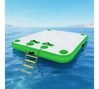 Inflatable Floating Dock Island for Lake Pool & Beach - Multi-Person Swim Platform with Air Pump & Storage Bag - Perfect for Summer Fun & Water Activities