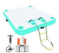 Inflatable Floating Dock with Rope Ladder and Carry Bag for Multi-Person Swimming and Lounging