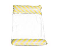 Inflatable Floating Lounge Bed Float Swimming Pool Raft Water Hammock Yellow, 122x70cm