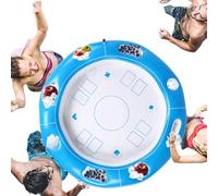 Inflatable Floating Table - 100x100cm Pool Tray, PVC Floating Bar, Portable Foldable with Snack Beverage Holders | Table for Lake Party Cruise Camping Holiday Beach and Poolside Gatherings