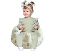 Inflatable Floor Seat - Floor Blow up Folding Seat for Toddler - High Back Design Blow Up Chair for Home, Bathroom, Beach, Bed, Grass