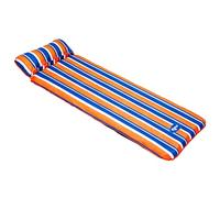 Inflatable Fold N Go Deluxe Float and Mat with Built in Self Storing Carry Bag 71inx27in-Rip Stop
