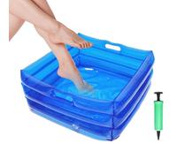 Inflatable Foot Bath - Portable Multifunctional Heavy Duty Leakproof Swimming Pool, Soft Yard Beach Spa, Blue Foot Bath Basin, Spa Pids Ban Relaxing Wash, Outdoor Accessory