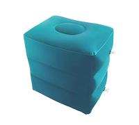 Inflatable Foot Rest 3 Layers Foot Stool Foot Rest Pillow for Travelling Light Blue 40 x 30 x 43 cm