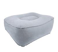 Inflatable Foot Rest Pillow, Portable Flight Relax Cushion with Air Pump for Leg Support, Footrest for Travel Office Home(Gray)
