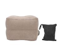 Inflatable Foot Rest Pillow, Travel Foot Rest Pillow with PVC Flocking, Two Layer Single Air Valve Design for Office Home Train Airplane Car, Portable Reducing Fatigue Foot Support (Grey)
