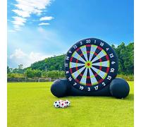 Inflatable Football Dart Board, 10FT Tall Height Giant Outdoor Self-adhesive Surface Football Dart Game with 8pcs Sticky FootBall, for Schools Parks and Backyard Parties