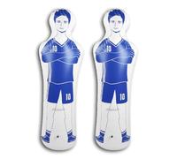 Inflatable Football Training Dummy, 40 x 160cm/15.75 x 62.99in Soccer Dummy Goalkeepr Air Mannequin Free Kick Defender for Children Adult(Blue*2)