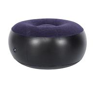 Inflatable Footstool, Portable Camping Chair Inflatable Flocking Stool Footrest, 20.5x7.9in Round Stool for Home Office Travel, Suitable As a, Ottoman, or Yoga Ball for