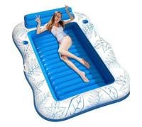 Inflatable , for Inflating, Inflatable Sun Lounger Lounge Float with Drink Holder, for Lake, River, Swimming, Outdoor and Deck, Home, Garden and Yard Party