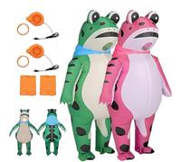 Inflatable Frog Costume Adult,Frog Blow Up Costume Adult,Halloween Cosplay/Christmas Frogs Costumes (1Pcs Pink, M(55-63in))