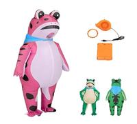 Inflatable Frog Costume Adult Funny, Full Body Inflatable Frog Costume Unisex, Suitable for Halloween Party Costumes (Pink,M)