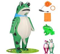 Inflatable Frog Costume, Inflatable Frog Costume Adult, Frogs Costumes with Air Pump for Halloween, Birthday & Party Events (Green,XL-59 IN)