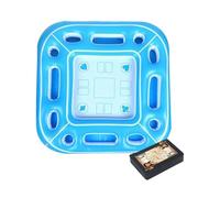Inflatable Game Table, Floating Card Table Tray Inflatable Food Drink Holder 4-6 Players Floating Tables Pool Accessories for Hot Tub or Pool Beach Partys