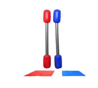 Inflatable Gladiator Game Set, Sticks Mats Kit, Inflatable Gladiator Toy Battle Outdoor Accessories for Boys Girls Adults, 6.69 x 6.69 x 56.3 Inches, Blue Red