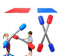 Inflatable Gladiator Game Set with Inflatable Batons - Inflatable Outdoor Gladiators Style Pugil Sticks & Mats Game Set for Children Adults - Party, Beach, Outdoor Games for Boys Girls