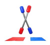 Inflatable Gladiator Jousting Yard Game 17x17x143cm Inflatable Fighting Sticks PVC Inflatables Gladiator Fighting Sticks Game Set with 48x50cm Mats for Battle Outdoor Accessories