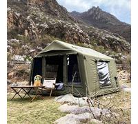 Inflatable Glamping Tent 8-10 Person 4-Season Pop-Up Camping Tent with Pump