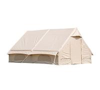 Inflatable Glamping Tent Canvas Bell Tent 2-8 Person Large Tent Easy Setup Waterproof Breathable Outdoor Oxford Canvas Tents 4-Season for Family Camping Hiking