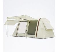 Inflatable Glamping Tent Outdoor Blow Up Tent Inflatable Camping Tent 5-8 People Rain Coating Three Sides Vented Quick Set Up