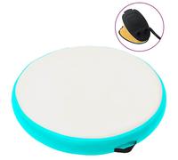 vidaXL Inflatable Gymnastic Mat with Pump 100x100x10 cm PVC Green Yoga Mat