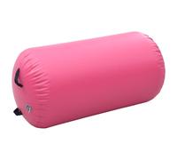 Inflatable Gymnastic Roll with Pump PVC Pink Training Cylinder Gym vidaXL