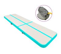 Inflatable Gymnastics Mat Green 600x100x20 cm High Density PVC with Pump & Bag